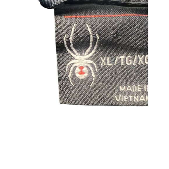 Spyder Mens Hooded Half-Zip Sweater XL Fleece-Lined Gray Black Outdoor Streetwea - Picture 5 of 12
